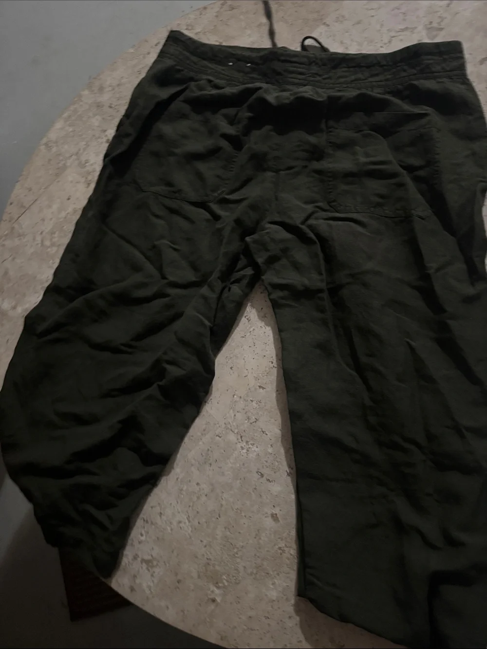 Coldwater Creek Men's Olive Green Drawstring Joggers